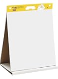 3M Portable Two in One Flip Chart and Dry Erase White Board Table Top Meeting Chart, 20 Sheets - 50 x 58cm
