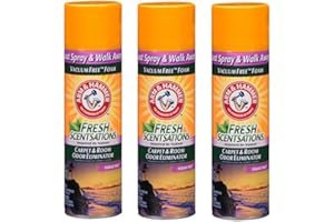Arm & Hammer Fresh Scentsations Carpet & Room Odor Eliminator Spray, Island Mist, Vacuum-Free Foam, Just Spray and Walk Away, 15 oz (Pack of 3)