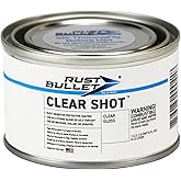 RUST BULLET Clear Shot - Clear Gloss - 1/4 Pint - Clear Coat for Automotive, Wood, &amp; Metal Projects, UV Resistant Coating Won't Crack, Chip, Peel or Yellow