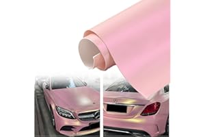 AuMoHall Rouge Pink to Charming Gold Glossy Chameleon Vinyl Wrap Color Change DIY Vehicle Vinyl Film, 59.84" x 7.87"