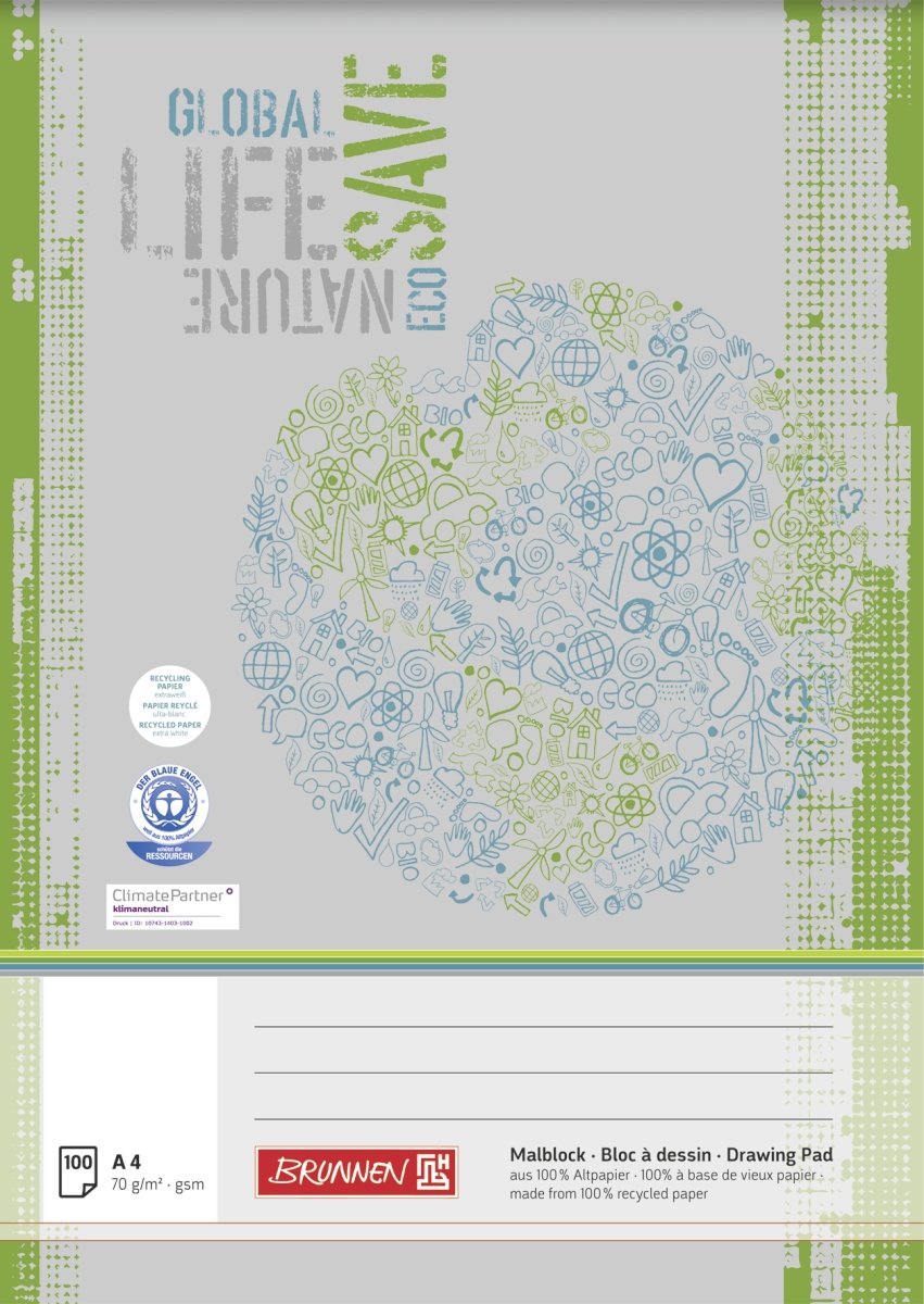 Baier Schneider &Sketch Pad Colouring Environment, 210 MM x 297 MM / A4 70 g/M ², UMWELTSCHUTZ-