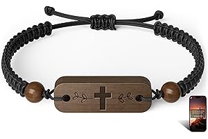 VERHAND Daily Bible Verse Bracelet | Adjustable Christian Bracelet for Daily Personal Inspiration | Christmas Stocking Stuffers |Jesus Faith Wristband | Inspirational Christian Presents for Boys Teens Adults