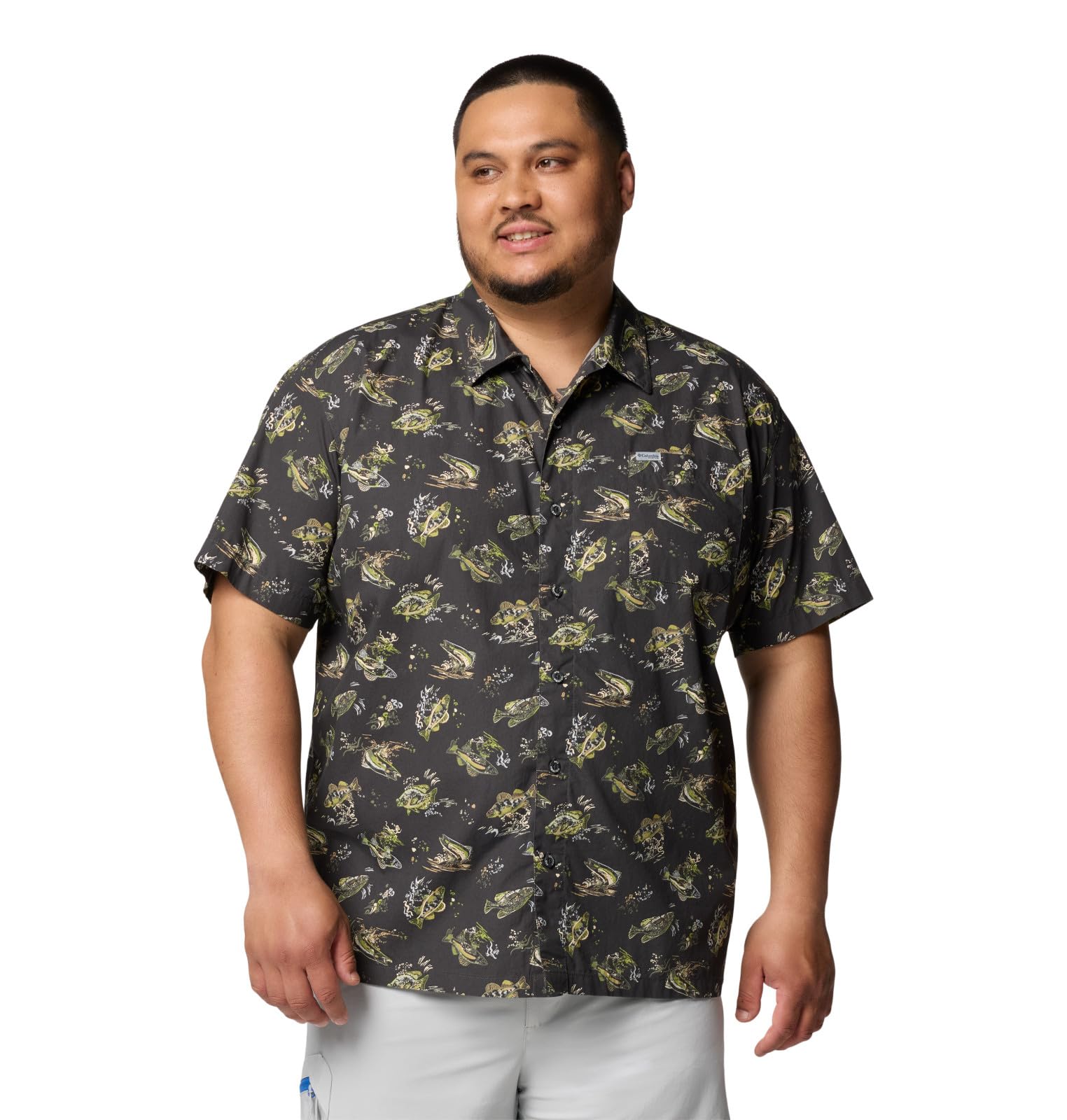 Columbia Men's Trollers Best Short Sleeve Shirt, Shark Freshfish, X-Large Tall Image