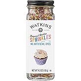 Watkins Gourmet Decorating Sprinkles, Rainbow Nonpareils, 4.2 Oz. Jar, 1 Count