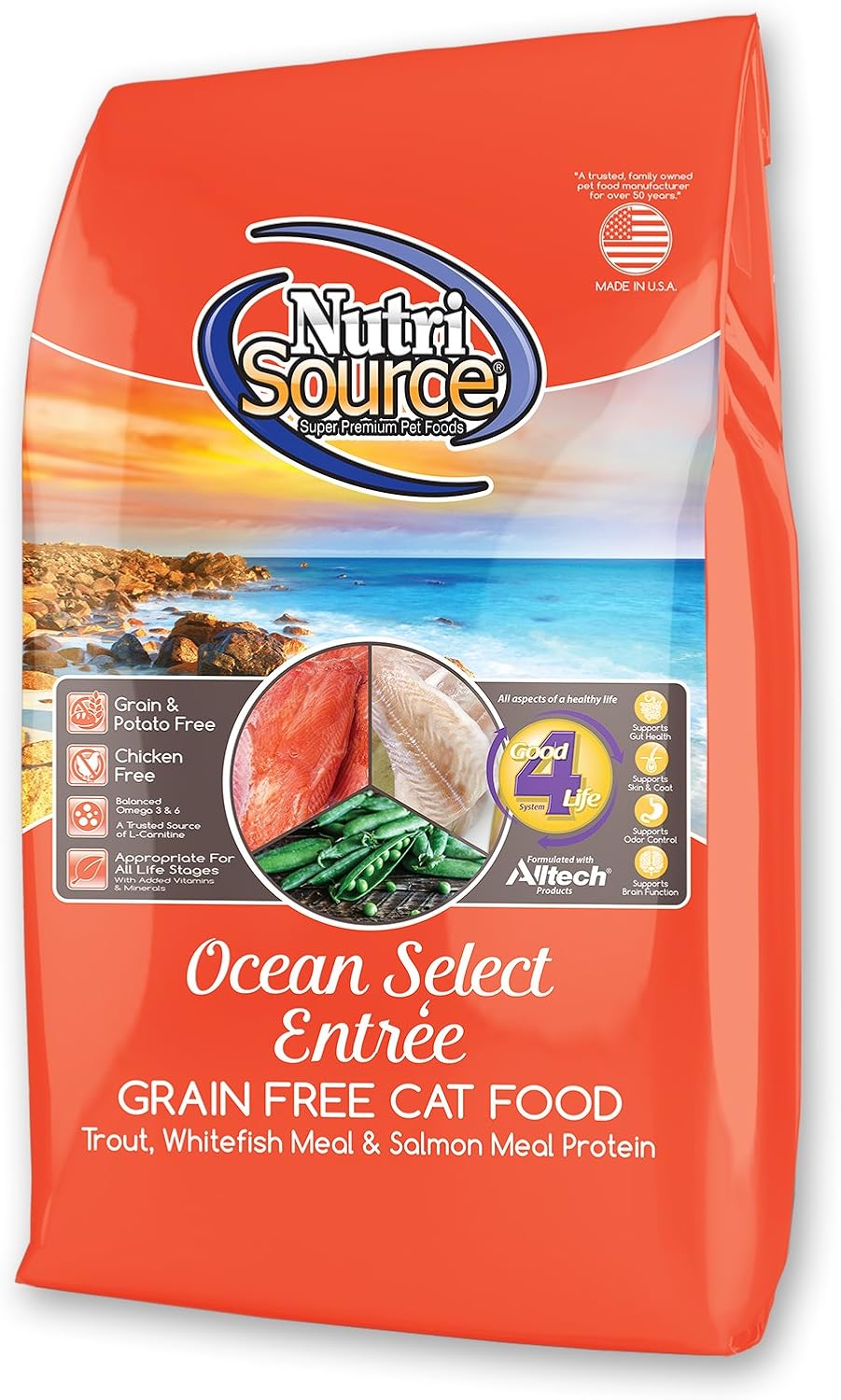 Nutri Source Grain Free Ocean Select Cat Food 2.2Lb U.S.A.