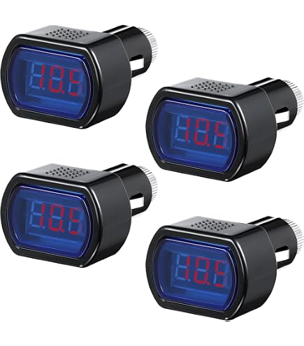 Amazon.com: Suvnie 2 PCS Car LED Cigarette Lighter Voltmeter, DC 12V 24V  Battery Voltage Digital Panel Meter, Universal Auto Electric Volt Gauge  Monitor, Car Accessories for Motorcycle Truck : Automotive