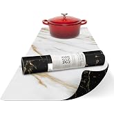 RIMONA'S Heat Resistant Table Runner Trivet Mat - Reversible Marble, 40" | 350&deg;F heat resistant recycled rubber mat. Waterproof, non-slip surface. Protects tables and countertops from hot pots &amp; pans