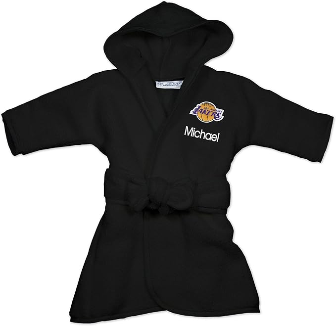 Los Angeles Lakers Personalized Baby Bathrobe Hooded Baby