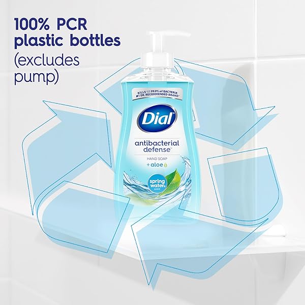 DIAL ANTIBACTERIAL LIQUID HAND SOAP, SPRING WATER, 11 FL OZ (PACK OF 4)