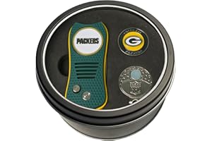 Team Golf NFL Gift Set Switchblade Divot Tool, Cap Clip, & 2 Double-Sided Enamel Ball Markers, Patented Design, Less Damage to Greens, Switchblade Mechanism