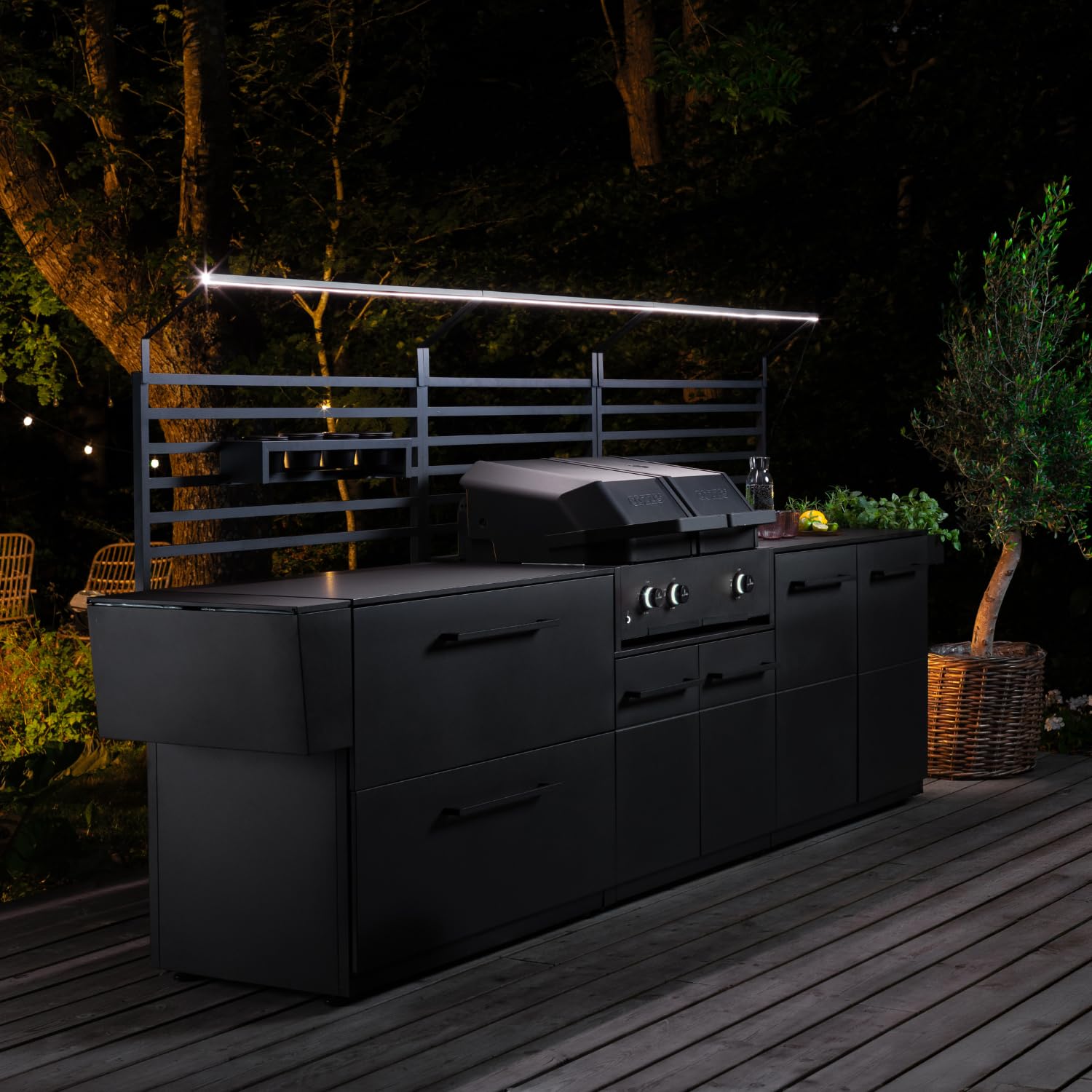 Cozze® Quattro 900 4-in-1 Gasgrill Station: Pizzaofen, Plancha, Grill & 800°C Steakzone – Inkl. Pizzastein & Gusseisenplatte mit 3 Brenner + Infrarot (13 kW) 8