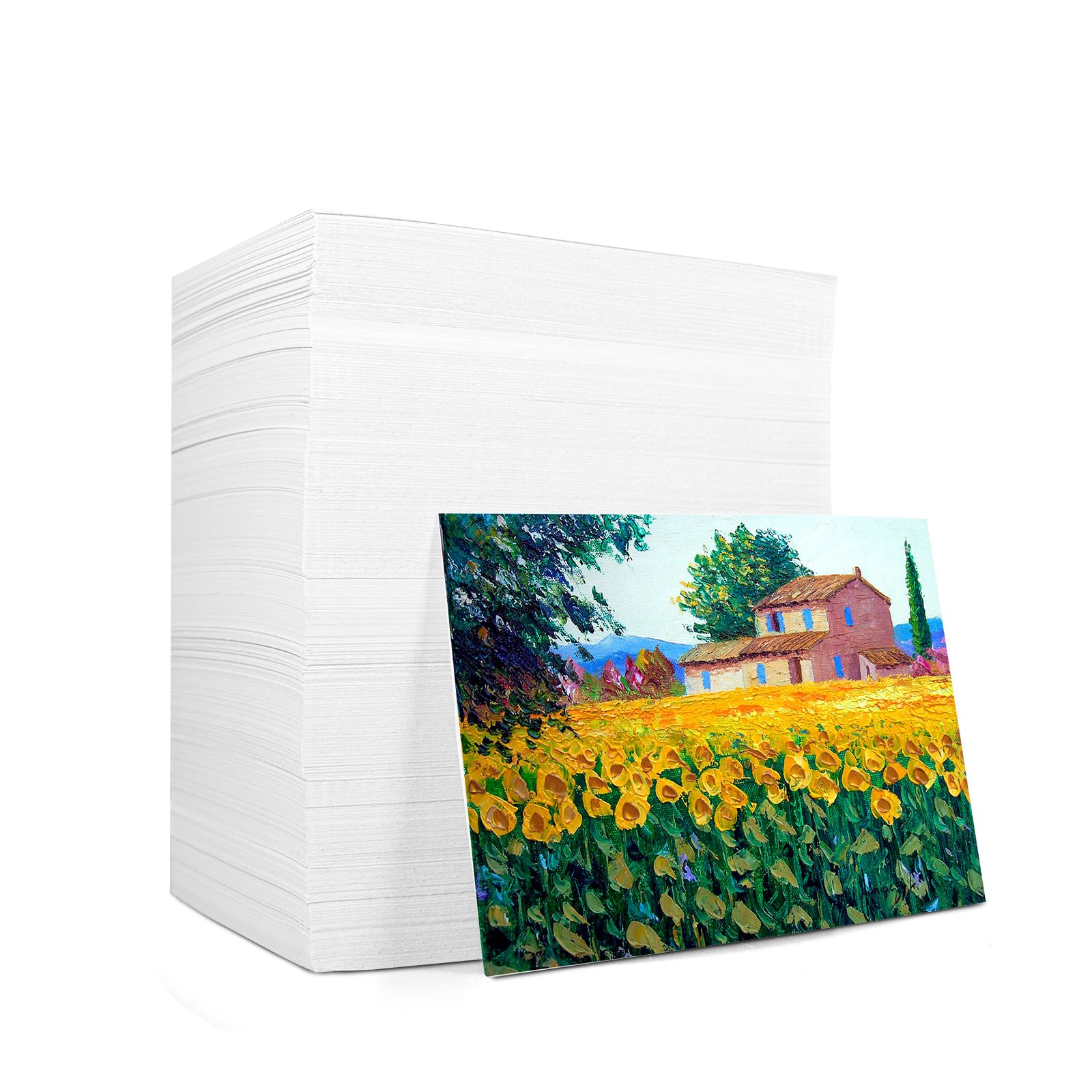 Photo 1 of TOUNALKER 500 Pcs Watercolor Paper Bulk, White Cold Press Paper 300 GSM Watercolor Paper Pad Sketch Art Painting Paper for Kids Watercolorist Academy Students Beginning Drawing