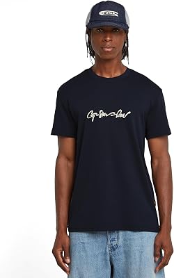 T-shirt masculina G-Script R T, azul (Saudação D25150-c812-c742), M