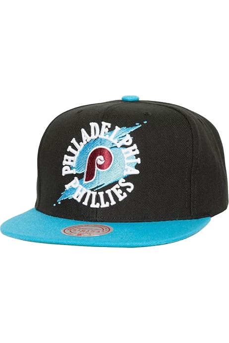 Mitchell & Ness Navy Spirit Snapback Cap — Embroidered Logo, High Crown, Officially Licensed
