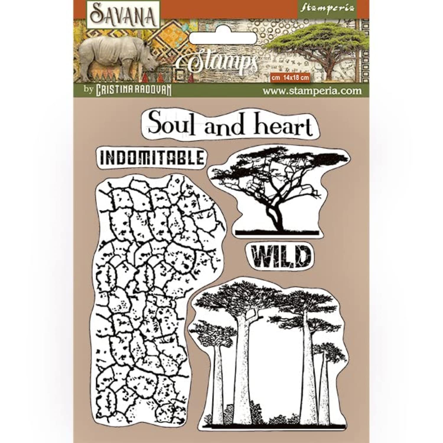 Stamperia - HD Rubber Stamp - Savana Crackle and Tree