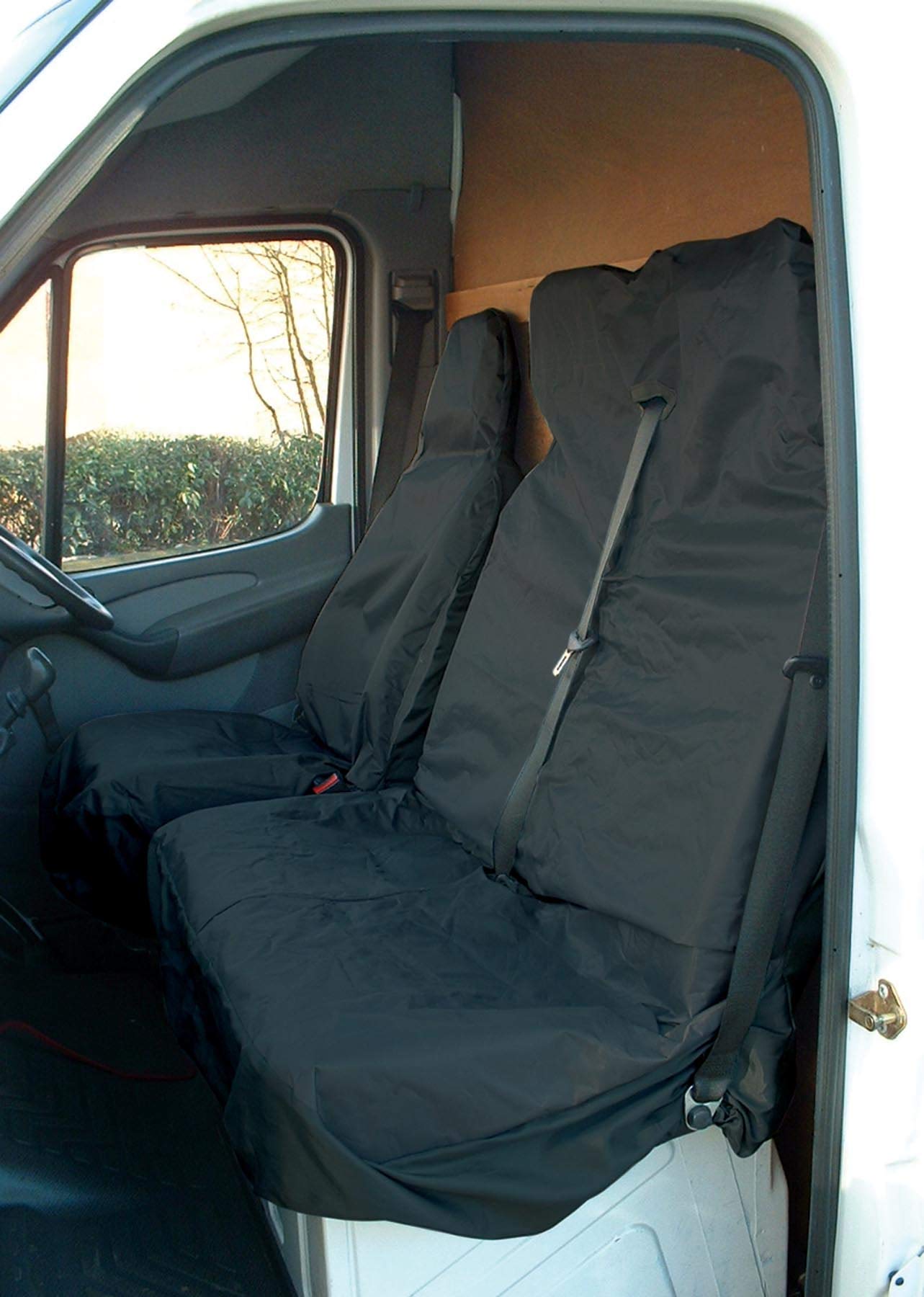 BITS4REASONS MAYPOLE NEW MODEL MP6525 UNIVERSAL BLACK VAN/PICK-UP SEAT COVER SET DRIVER AND PASSENGER TWIN SEAT - WATERPROOF HEAVY DUTY