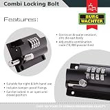 Burg-Wächter Sterling CLB110BK 110mm Combination Locking Bolt Black view 2