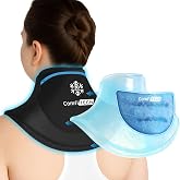 ComfiTECH Dual-Gel Neck Ice Pack Wrap, 30-Minute Cooling Cervical Wrap, L | Detachable Cold Pack, Flexible Gel Cervical Ice Wrap for Swelling, Sprains, Office Stiff Neck, Post-Workout Recovery