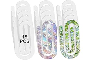 GIRAGAER 15 Pack Sublimation Blank Thermal Acrylic Giant Paper Clips 4 x 2 Inch Single-Sided Sublimation Clipboard Blanks Jumbo Paper Clips