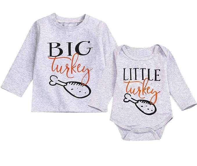 boy and girl matching thanksgiving outfits