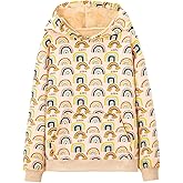 WELAKEN Girls and Toddlers' Pullover Hoodie Sweatshirt,Rainbow Printed,4T