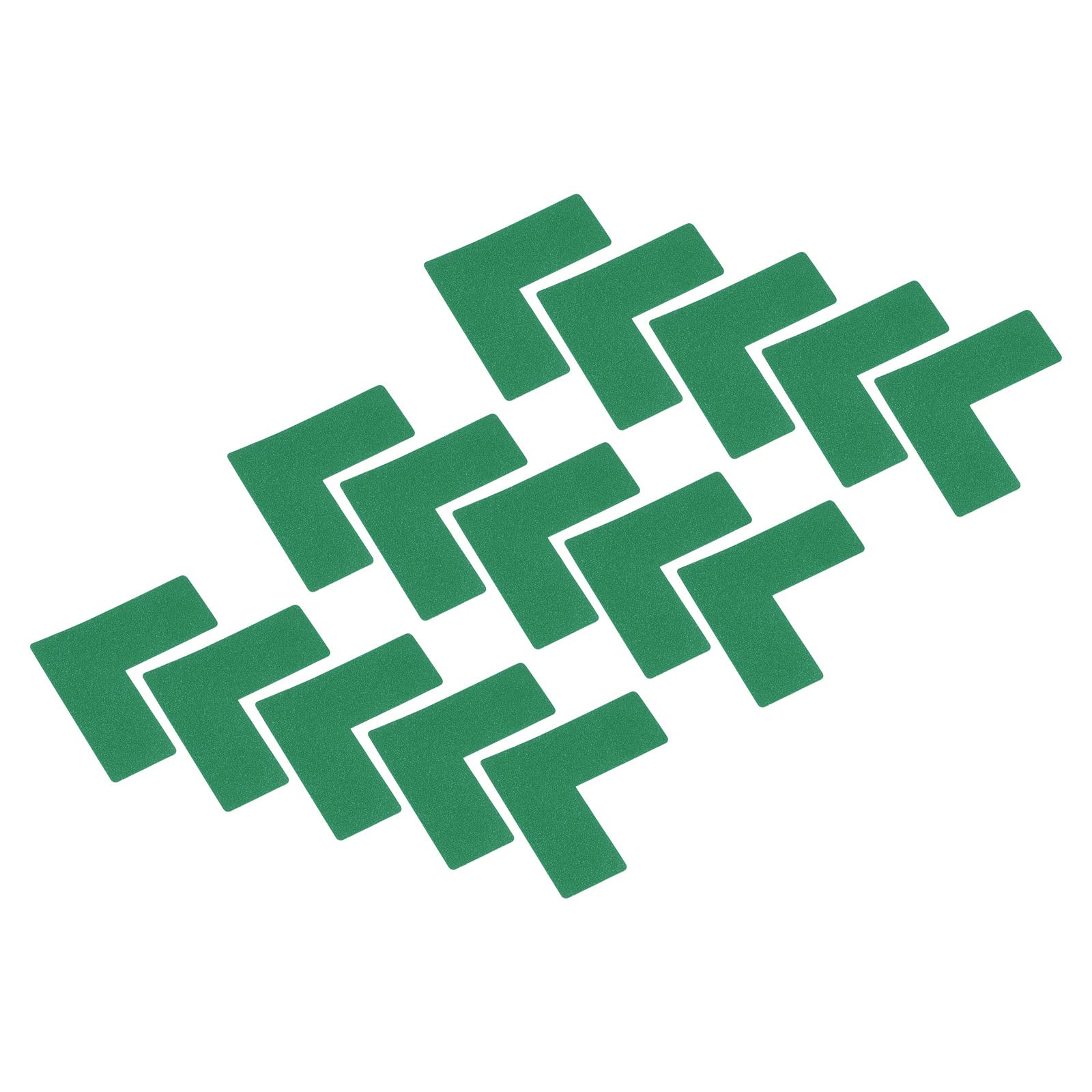 PATIKIL 5s Location Marking Corner 2x2x0.8 Inch 25 Pack L Shaped Floor Marker for Office Table Top, Desk, Warehouse Floor, Green