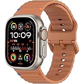 Sport Band for Apple Watch Ultra/3/2 Bands 49mm 46mm 45mm 44mm 42mm 41mm 40mm 38mm iWatch Wristband for Men Women,Waterproof Silicone Strap for Apple Watch Series 11 10 9 8 7 6 5 4 3 SE 3/2nd 41 45 mm