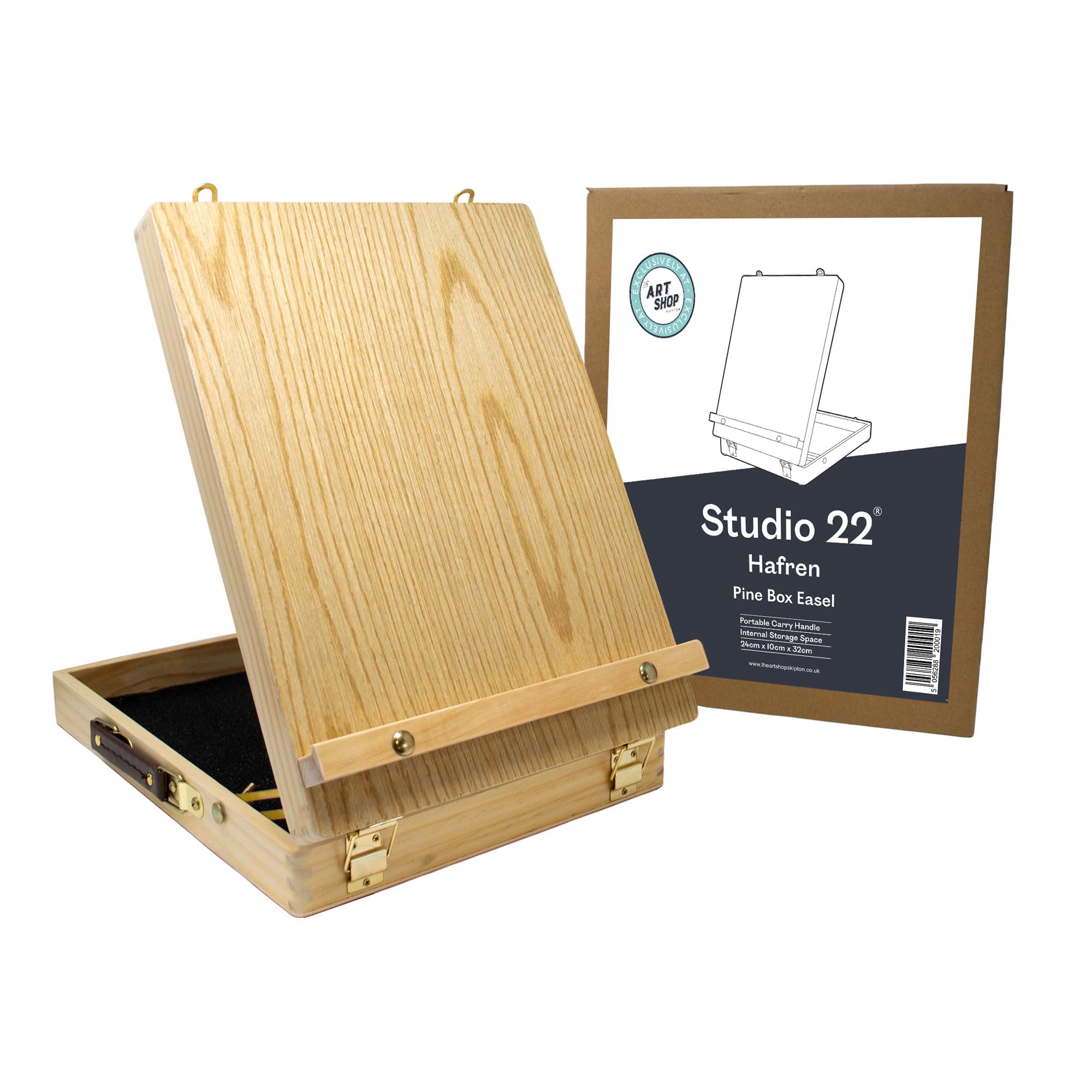 Studio 22 Hafren Pine Artist's Painting Table Box Easel