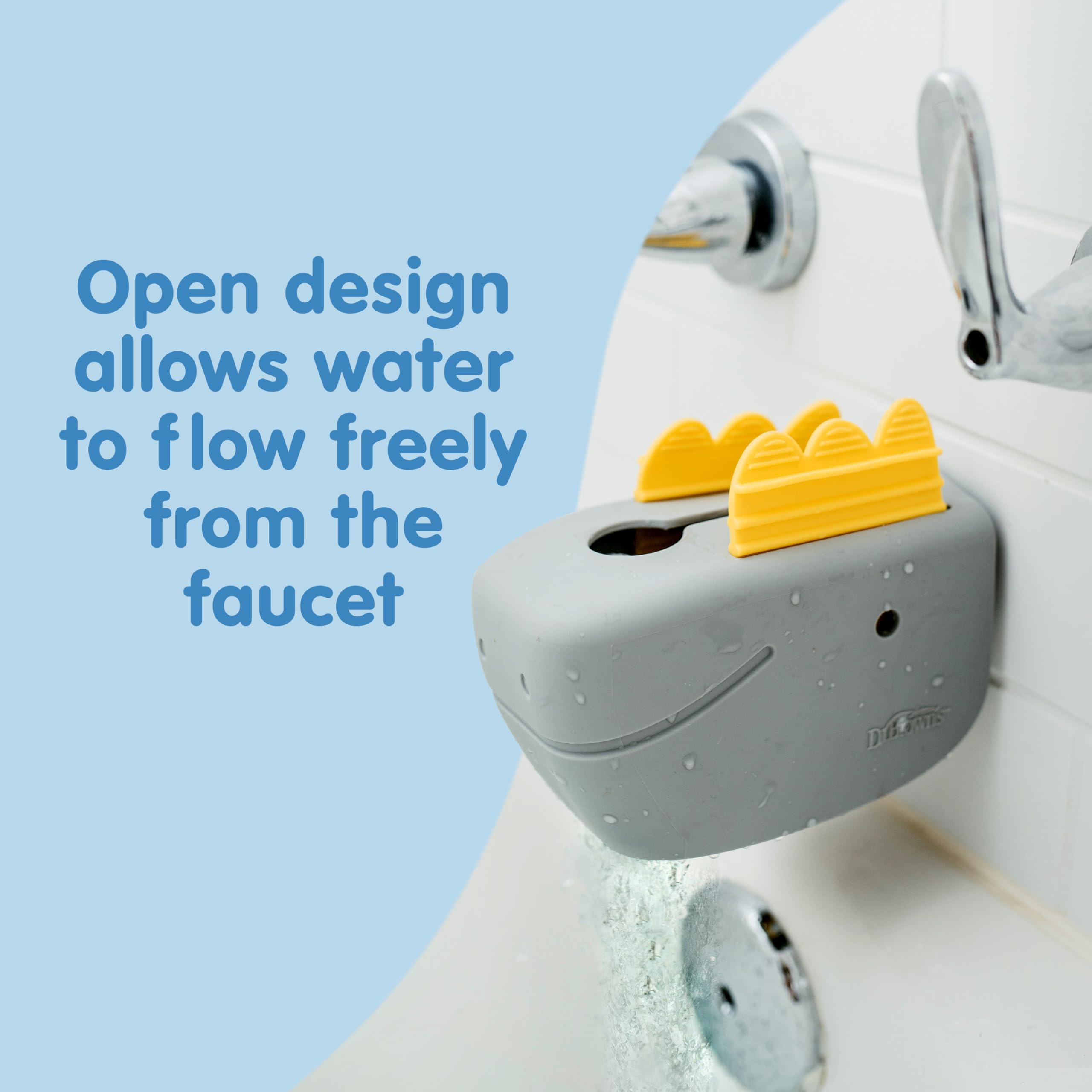 Dr. Brown’s CleanUp Dino-Soft Baby Bath Spout Cover, Soft and Safe on Tub Faucet, Toddler Bathtub Safety for Kids, BPA Free, Certified Plastic Neutral