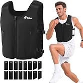 ZELUS Weighted Vest for Men Women, 20 lb/32 lb/40 lb Adjustable Weight Vest | Z-Fit slim ultra-thin ergonomic fitness weighted vest, 16 removable soft iron weights for HIIT &amp; strength training