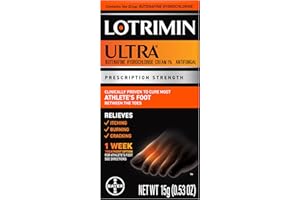 Lotrimin Ultra 1 Week Athlete's Foot Treatment, Prescription Strength Butenafine Hydrochloride 1%, Cures Most Athlete’s Foot Between Toes, Cream, 53 Ounce (15 Grams) (Packaging May Vary)