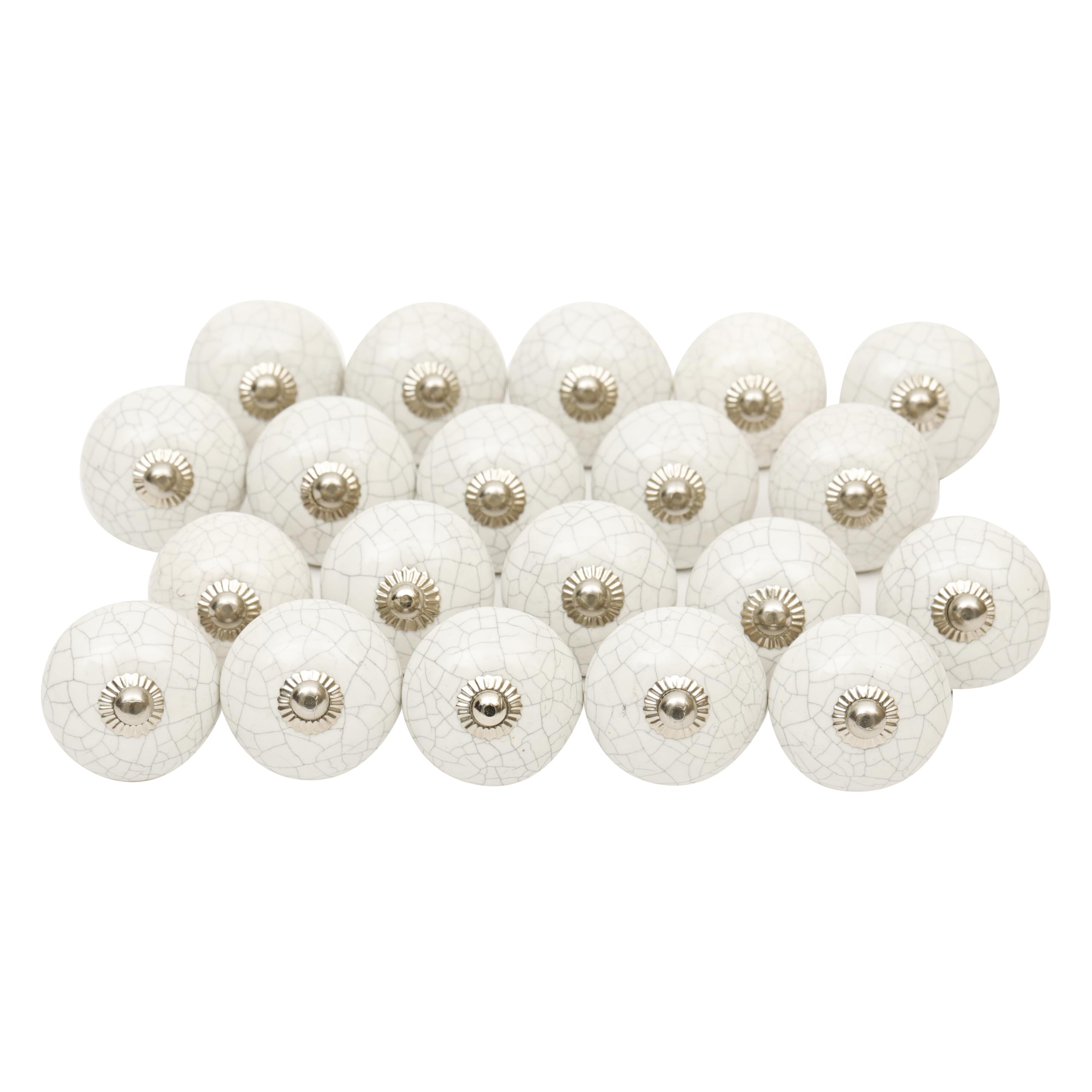SHYAMVUN Set of 12 Ceramic Knobs for Drawers – Hand Painted Vintage Cupboard, Drawer & Door Handles for Kitchen, Bathroom, Bedroom Furniture – Decorative Pottery Pulls, Handmade Cabinet Knob Set — image 1