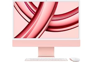 Apple 2023 iMac All-in-One Desktop Computer with M3 chip: 8-core CPU, 8-core GPU, 24-inch Retina Display, 8GB Unified Memory, 256GB SSD Storage, Matching Accessories. Works with iPhone/iPad; Pink