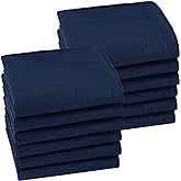 HOULIFE Men's Cotton Handkerchiefs, Solid Color 60S Soft Cotton Hankies for Men Women 6/12PCS 15.7"×15.7"
