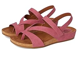 Eurosoft Women's Gianetta Flat Sandal, Pink, 7 Wide
