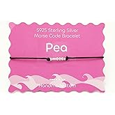 silwaver Birthday Gifts for Women, Sterling Silver Morse Code Bracelets for Women, Morse Code Inspirational Gifts Bracelets for Friends Sister Wifey Valentine's Day Gift