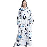 ZXIMU Blanket Hoodie Long,Extra Long Wearable Blanket Oversized Hoodie Blanket Hoodies for Women Snuggle Blankets for Women