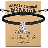 CHOORO Breast Cancer Awareness Bracelet Breast Cancer Pink Ribbon Adjustable Bracelet Survivor Gift for Women