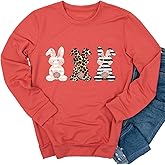 Dahuiya Easter Peeps Sweatshirts Womens Teacher Shirts Cute Bunny Easter Outfit