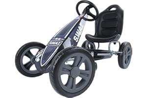 Hauck Cyclone Pedal Go Kart with Adjustable Bucket Seat for Kids Ages 4 to 8, S.W.A.T.