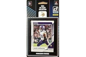 PANINI Minnesota Vikings 2024 Donruss Factory Sealed 11 Card Team Set Featuring Justin Jefferson, Jordan Addison and Brett Favre Plus Rated Rookie Cards of JJ McCarthy and Dallas Turner