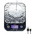 BOMATA Waterproof Kitchen Scale, 0.1g/0.01oz High Precision, 5kg/11lb, Washable, USB Rechargeable, Digital Scale for Food,Cooking, Baking, Weight Loss