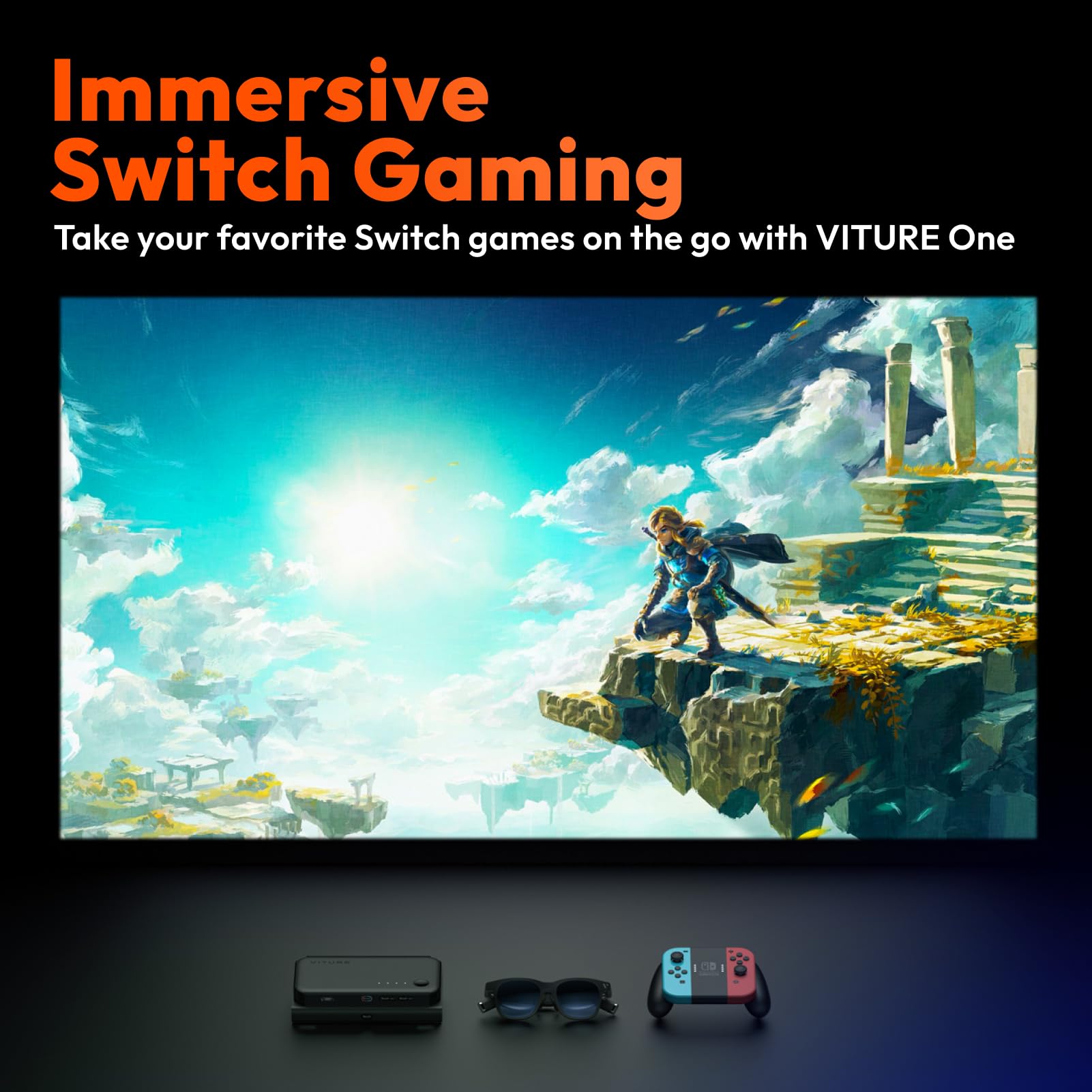 VITURE One Dock Pack: XR/AR Glasses & Mobile Dock, fits Switch, Switch OLED, Fire TV, PS/Xbx, Co-op & Movie Sharing