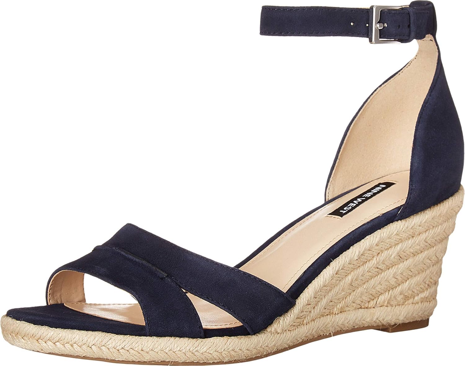 nine west women's jabrina suede wedge sandal