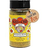Kiss the Chef Seasoned Salt 7 oz – All Purpose Seasoning for Chicken, Meat, Veggies & Potatoes – Clean Ingredients, No MSG, Gluten Free, Zero Sugar – With Himalayan Pink Salt, Garlic & Herbs Universal Blend