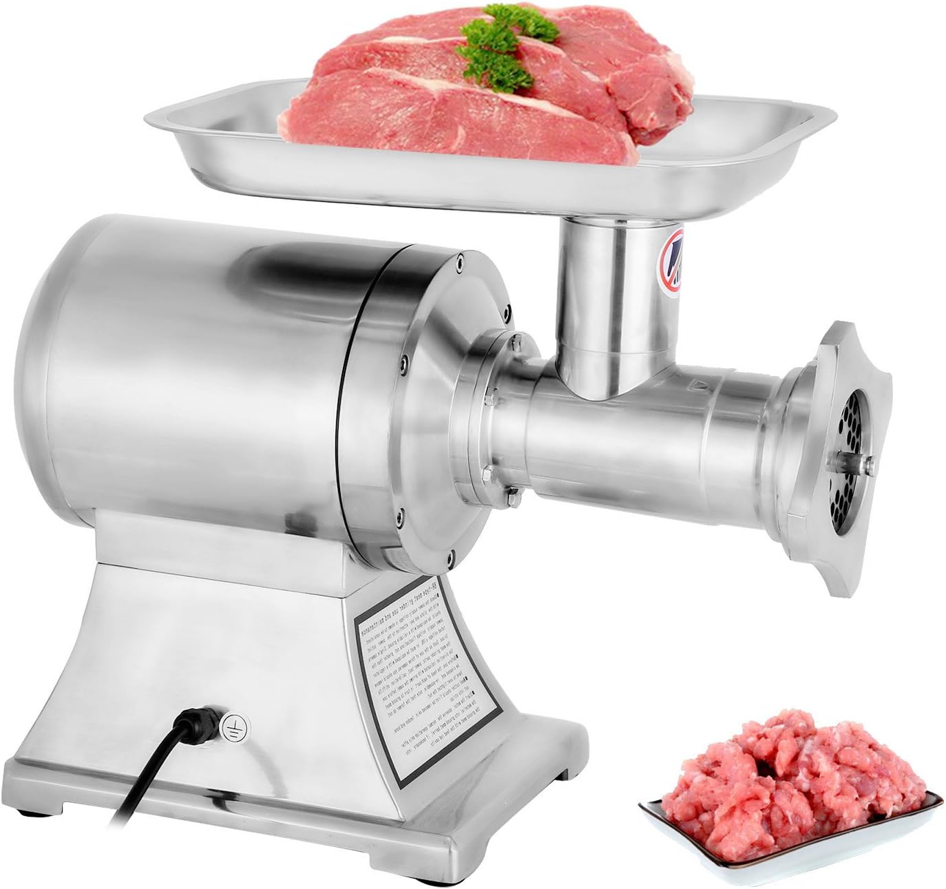 Forkwin Meat Grinder 1100w Meat Mincer 450Lbs/hour Meat Mincer Grinder 220 RPM Meat Mincer Electric for Home Use
