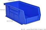 Rhino Tuff Bin20 Plastic Storage Bin Pack 24 Small Open Front 106x187x76mm view 2