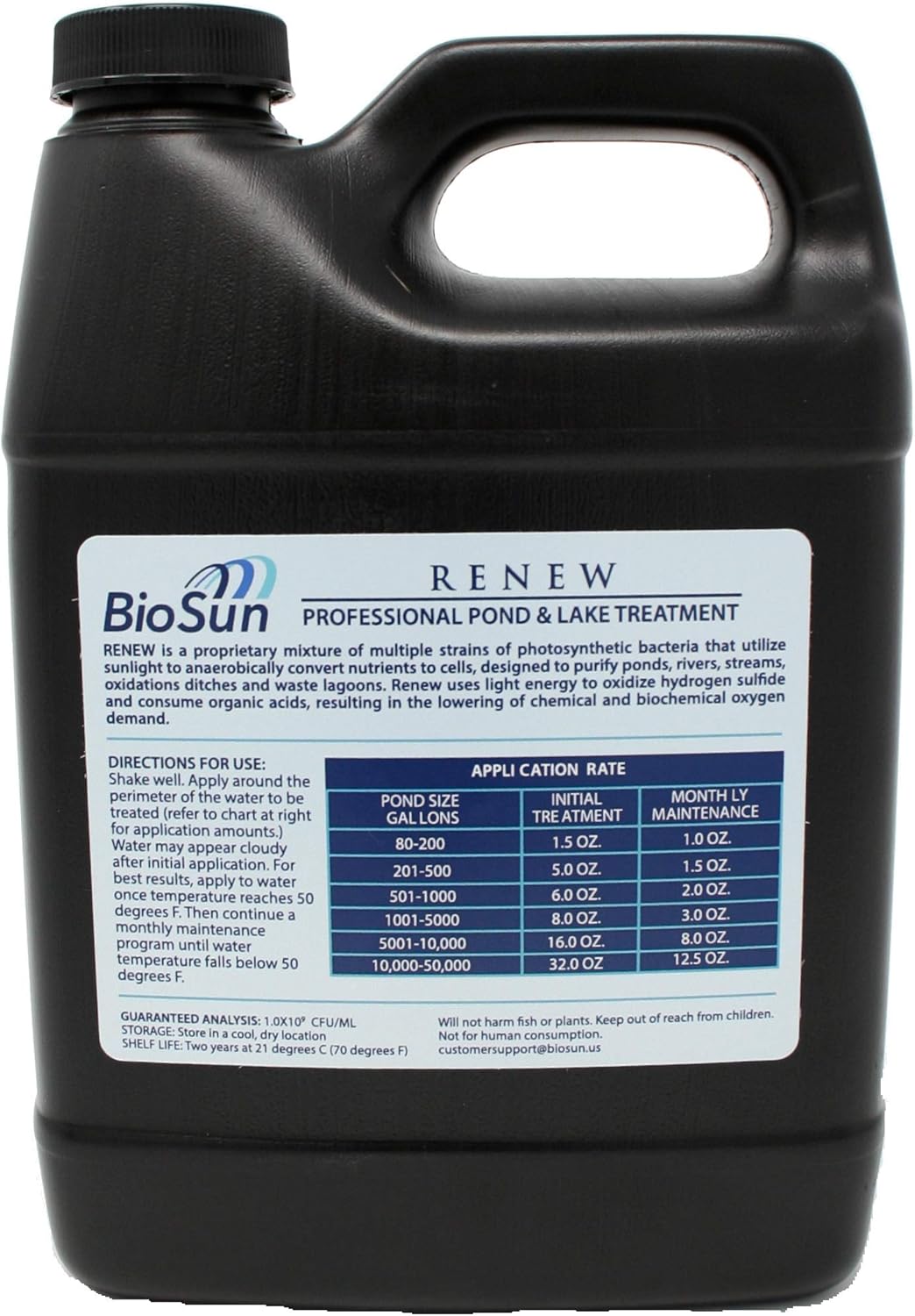BioSun Renew Pond and Lake Photosynthetic Bacteria Treatment 32 oz : Garden & Outdoor