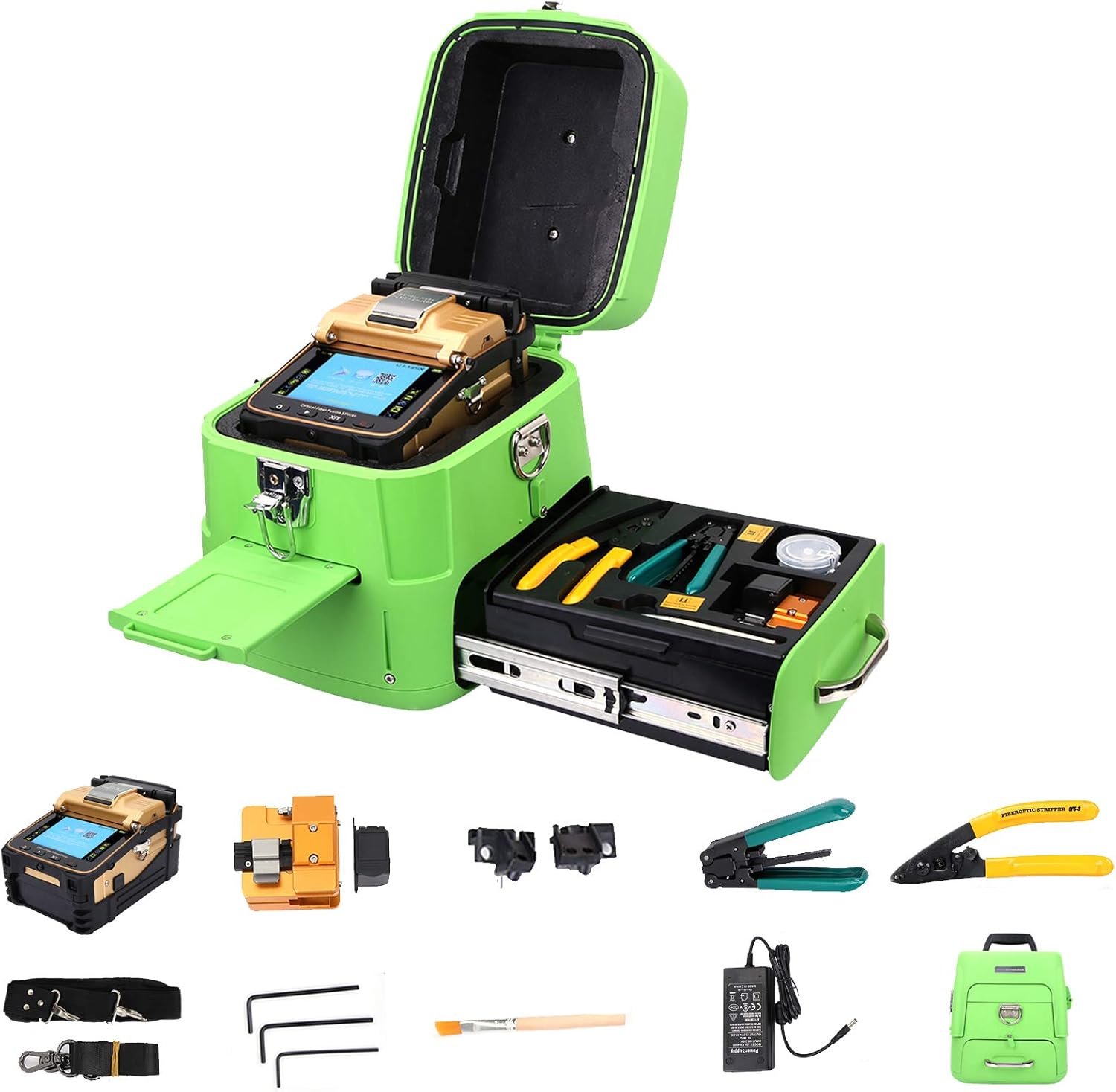 Empalmador de fusión de fibra óptica