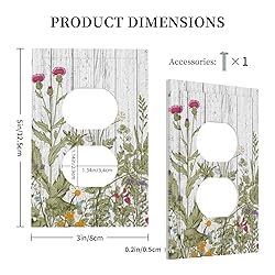 ShinyLuck Boho Wild Flowers 1 Gang Electrical